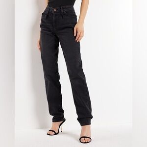 Express Mid Rise Washed Black Pleated Baggy Tapered Jeans 8R